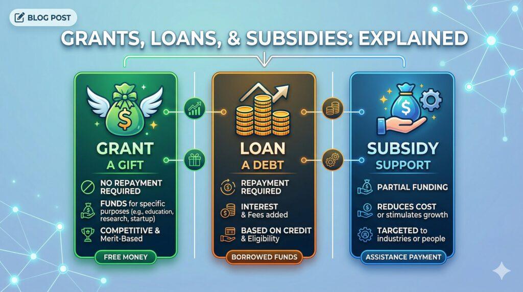 The Difference Between a Grant, a Loan, and a Subsidy Explained