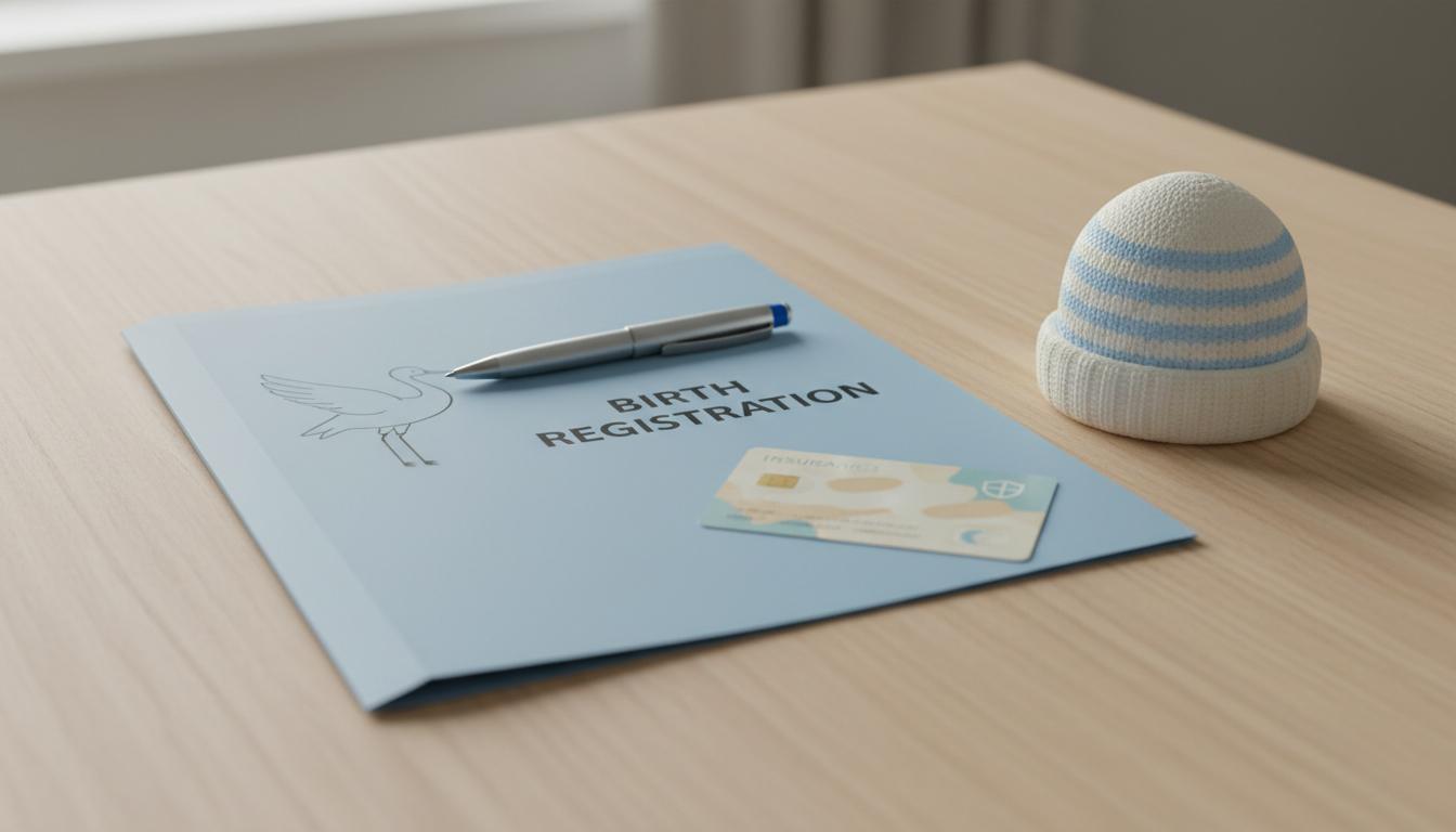 The birth-registration packet from the hospital is also where you request your newborn's Social Security number, so do it before you leave.