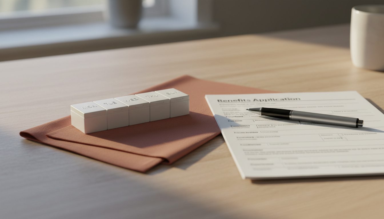 The medication routine and the paperwork tend to arrive at the same time, and the paperwork is where the money and job protection actually come from.