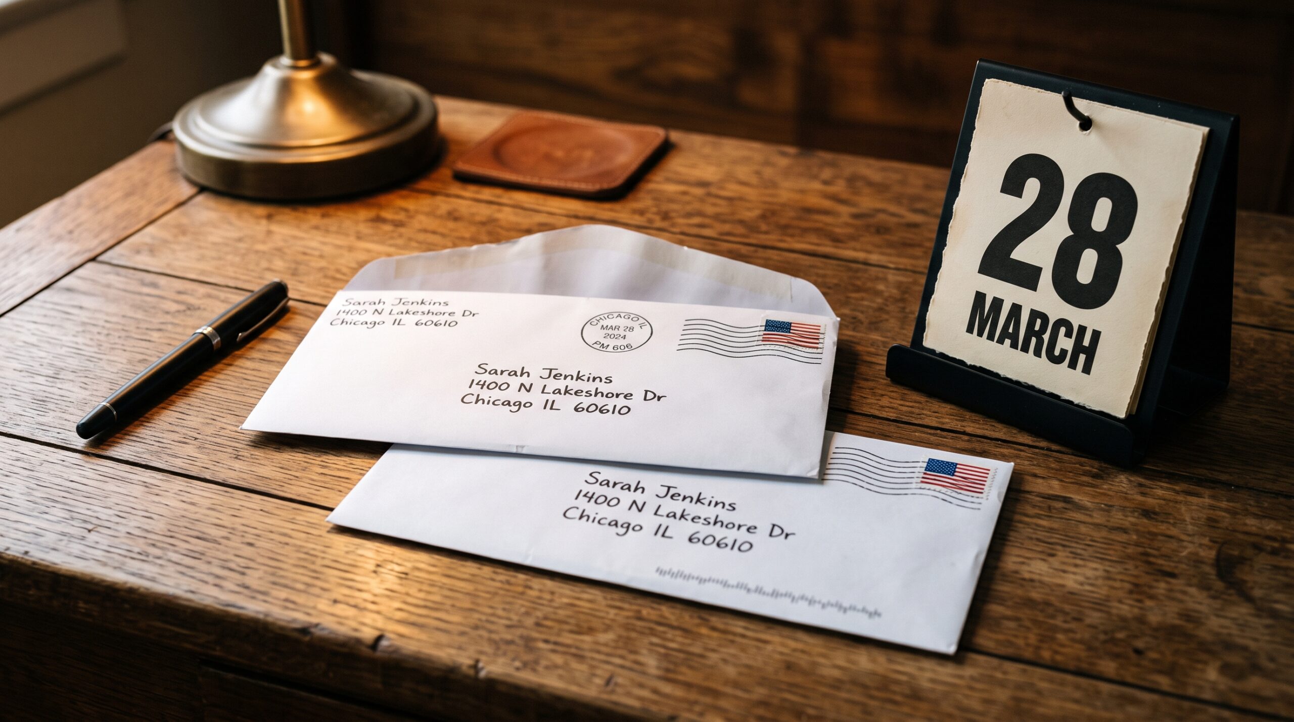 The date on the envelope, not the date printed on the letter, is what actually starts the clock.